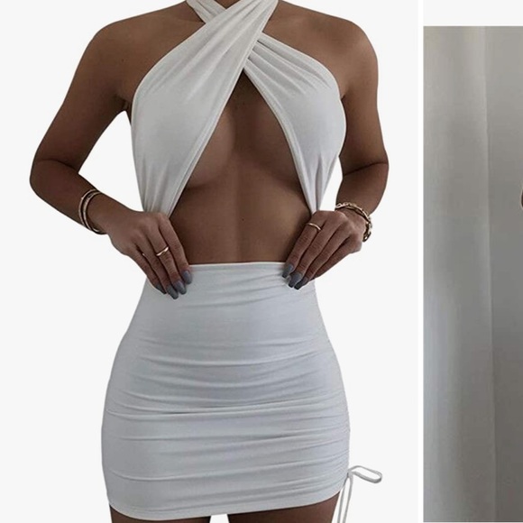 cross neck dress - Picture 1 of 1